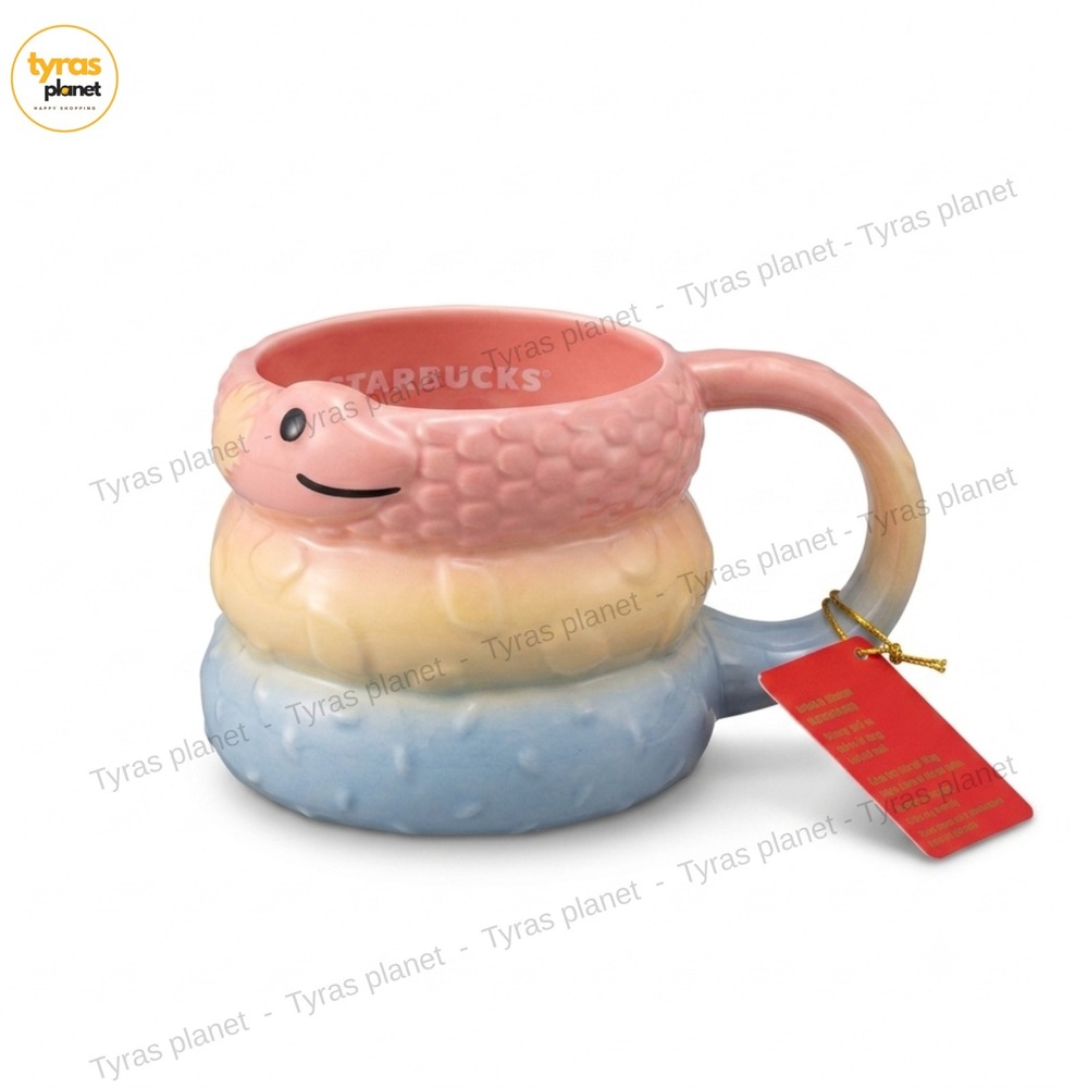 2025 Lunar New Year Chinese Starbucks Snake Ceramic Mug Cup 14 oz NEW